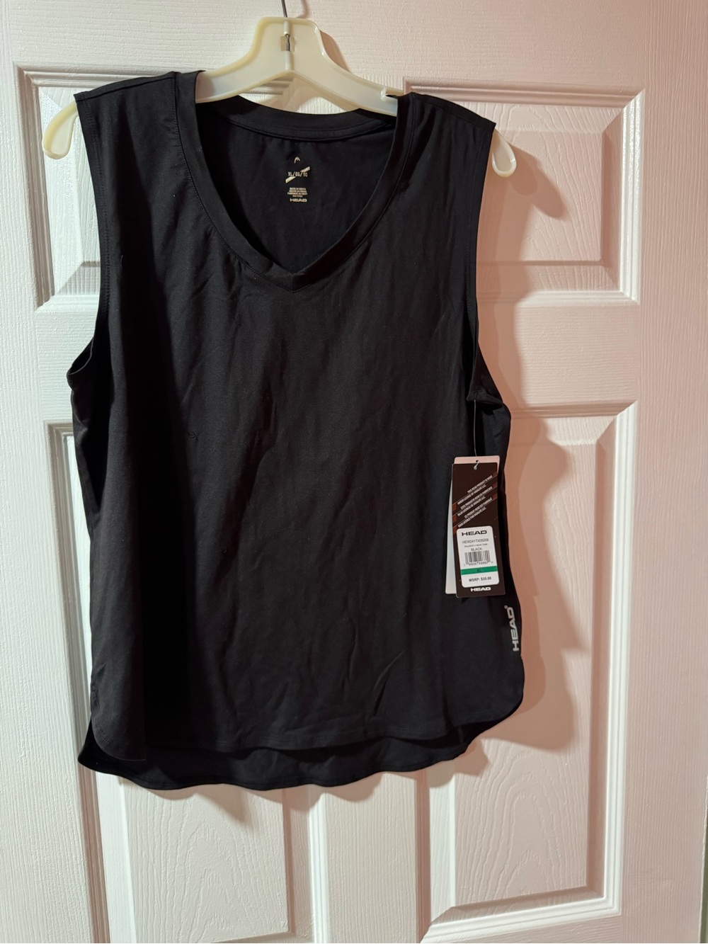 HEAD Women’s Black V-Neck Athletic Tank XL